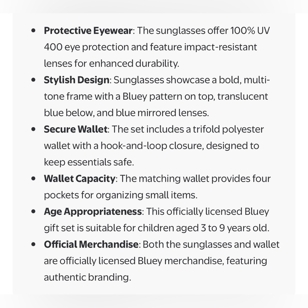 NWT *Bundle* Toddler Bluey short set and Sunglasses Wallet combo sz 3T - Picture 9 of 9